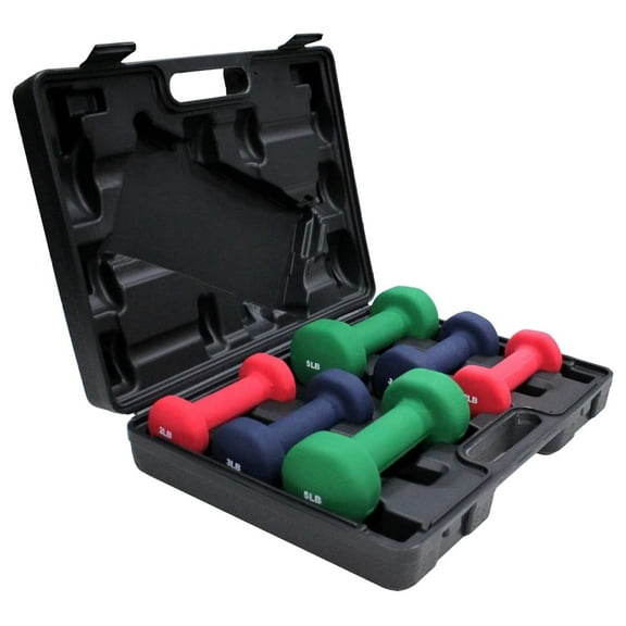 Ader Neoprene Dumbbell Set Neoprene DBS w/ Case