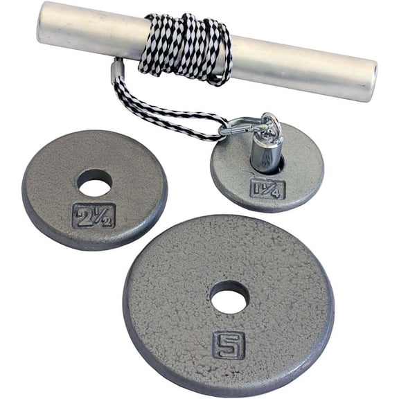 Ader Power Wrist Roller w/ 1" Grey Plates (1.25lb, 2.5lb & 5lb)