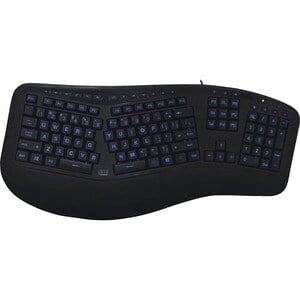 Adesso Tru-Form 150 3-Color Illuminated Ergonomic Keyboard