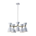 thumbnail image 1 of Adesso 4280-02 Oscar 5-Head Pendant, 36.25 in, 5 x 40W, White w/Antique Brass, 1 Pendant Lighting, 1 of 5