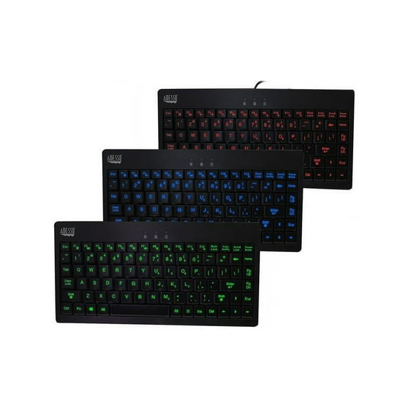 Adesso SlimTouch 110 3-Color Illuminated Mini Keyboard