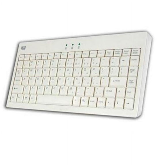 Adesso AKB-110W EasyTouch mini USB Keyboard with PS/2 Adapter (White)