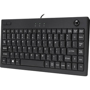 Adesso - AKB-310UB Compact (60%) Wired Mini Trackball Keyboard - Black