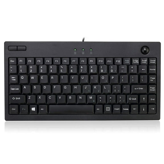 Adesso AKB-310UB - Mini Trackball USB Keyboard, Black