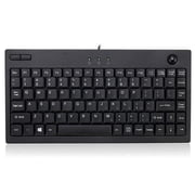 Adesso AKB-310UB - لوحة مفاتيح USB صغيرة Trackball ، أسود