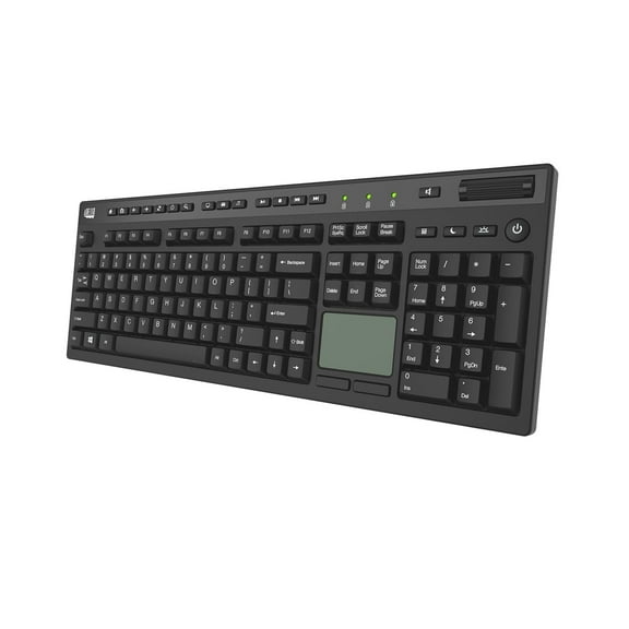 Adesso AKB-445UB Wired Touchpad Keyboard with Multi-OS Compatibility Built-in Touchpad; Multimedia and Internet Hotkeys; 104-Key US Layout; Copilot AI Hotkey for Windows/Mac/Android OS