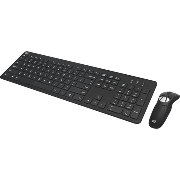 Adesso Ads Adesso Air Mouse Go Plus with Full Size Keyboard - USB Scissors Wireless 2.40 GHz Keyboard