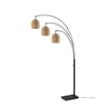 thumbnail image 1 of Adesso Bahama 3-Arm Arc Lamp, Dark Bronze, Light Natural Rattan Shade, 1 of 5
