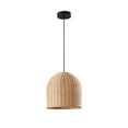 thumbnail image 1 of Adesso Bahama Pendant, Dark Bronze with Light Rattan, Light Natural Rattan Shade, 1 of 3