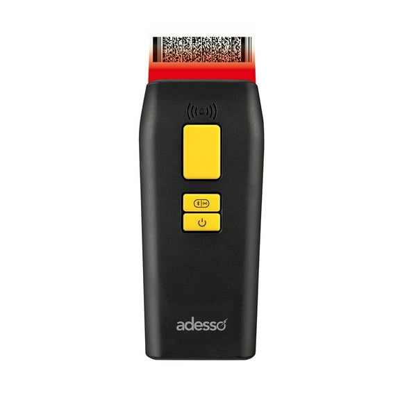 Adesso NuScan 3500 2D Barcode Scanner with Bluetooth & 2.4GHz Wireless Technology, Waterproof IP67 Rating, 10ft Drop Protection, 118ft Operating Range, Compatible with Windows & MacOS
