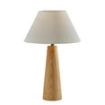 thumbnail image 1 of Adesso Brayden 27" 1-Light Natural Wood Table Lamp with Off-White Boucle Tapered Shade, 1 of 6