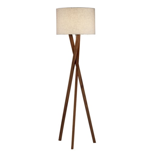 Adesso Brooklyn Floor Lamp, Walnut Wood