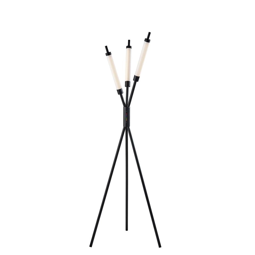 Adesso Collin 62.5" 3-Light Modern Color Changing 3-Way Touch Integrated LED Floor Lamp