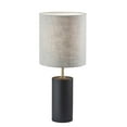 thumbnail image 1 of Adesso Dean Table Lamp, Black Poplar Wood with Antique Brass Accent, 1 of 4