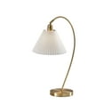 thumbnail image 1 of Adesso Delaney 25.88" 1-Light Antique Brass Table Lamp with Pleated Tapered Shade, 1 of 12