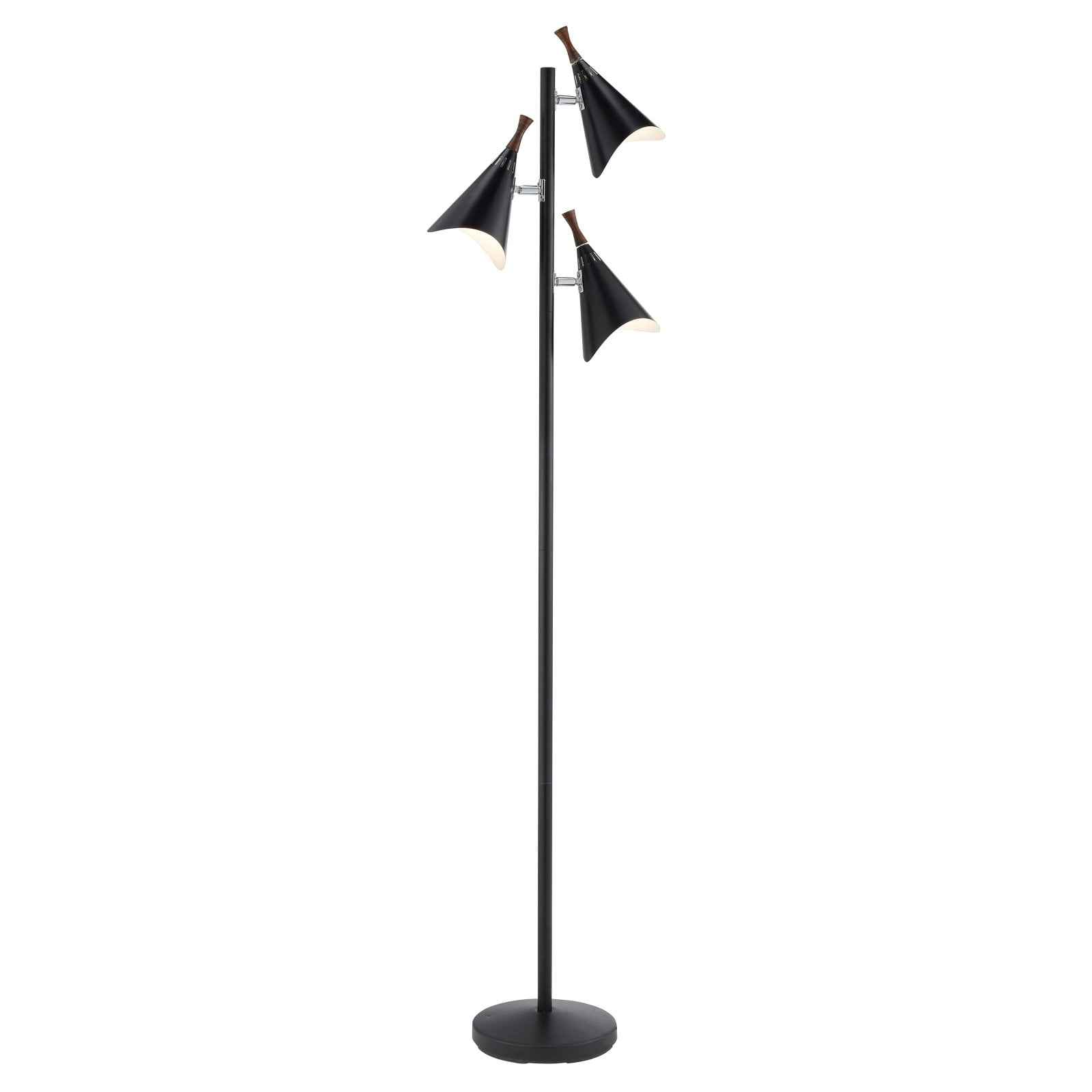 Draper 68'' Black Adjustable Multi-Head Metal Floor Lamp