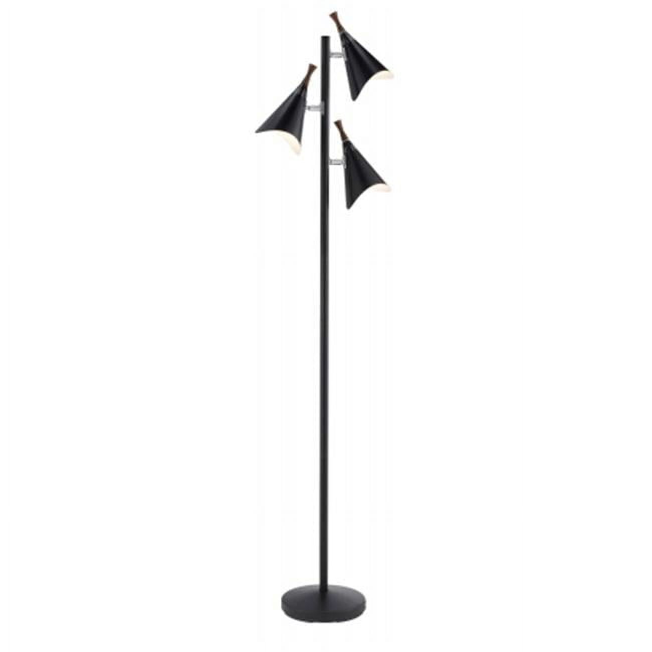 Draper 68'' Black Adjustable Multi-Head Metal Floor Lamp