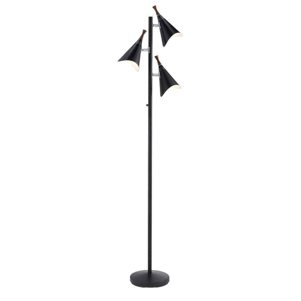 Draper 68'' Black Adjustable Multi-Head Metal Floor Lamp