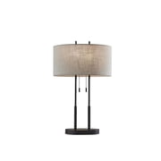 Adesso Duet Table Lamp, Antique Bronze