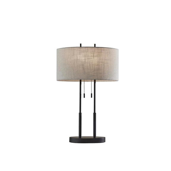 Adesso Duet Table Lamp, Antique Bronze