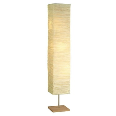 Adesso Dune Floorchiere®, Natural Rubber Wood Color,Steel Accents