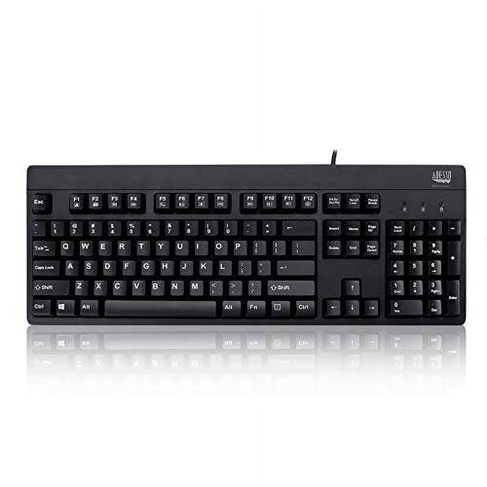 Adesso Easy touch 630Ub, Antimicrobial Waterproof Keyboard AKB-630UB,Black