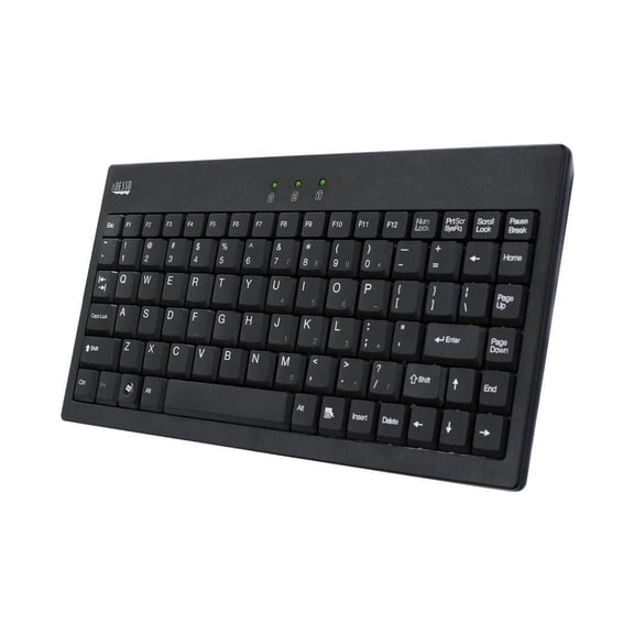 Adesso Wired USB and PS/2 LED Computer Keyboard, Mini