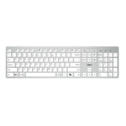 Adesso EasyTouch 730 - USB C Multi-OS Scissor Switch Keyboard with Copilot AI Hotkey, Type C Keyboard with Hub, Built-in USB-A/C Ports and 3.5mm Aux - Quiet, Slim Design AKB-730UW