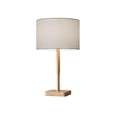 thumbnail image 1 of Adesso® Ellis Table Lamp, 21"H, White Shade/Brown Base, 1 of 2