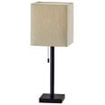 thumbnail image 1 of Adesso Estelle Table Lamp, Antique Bronze, Light Brown Textured Fabric Shade, 1 of 1