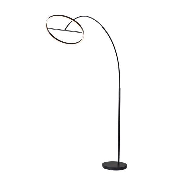 Adesso Falcon 81.5" Smart Touch Adjustable Arc Floor Lamp with LED Light Ring Shade