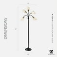 thumbnail image 1 of Adesso Floor Lamp with 5 Movable Shades & Adjustable Brightness – Perfect Lighting for Bedroom Decor, Beauty & Art Studio, Black, 1 of 6