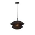 thumbnail image 1 of Adesso Gardner 1-Light Black Pendant Light with Black Irregular Rope Shade, 1 of 6