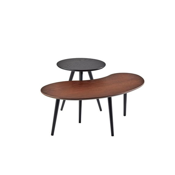 Adesso Gilmour Mid-Century Wood Nesting Coffee Table Set, Walnut