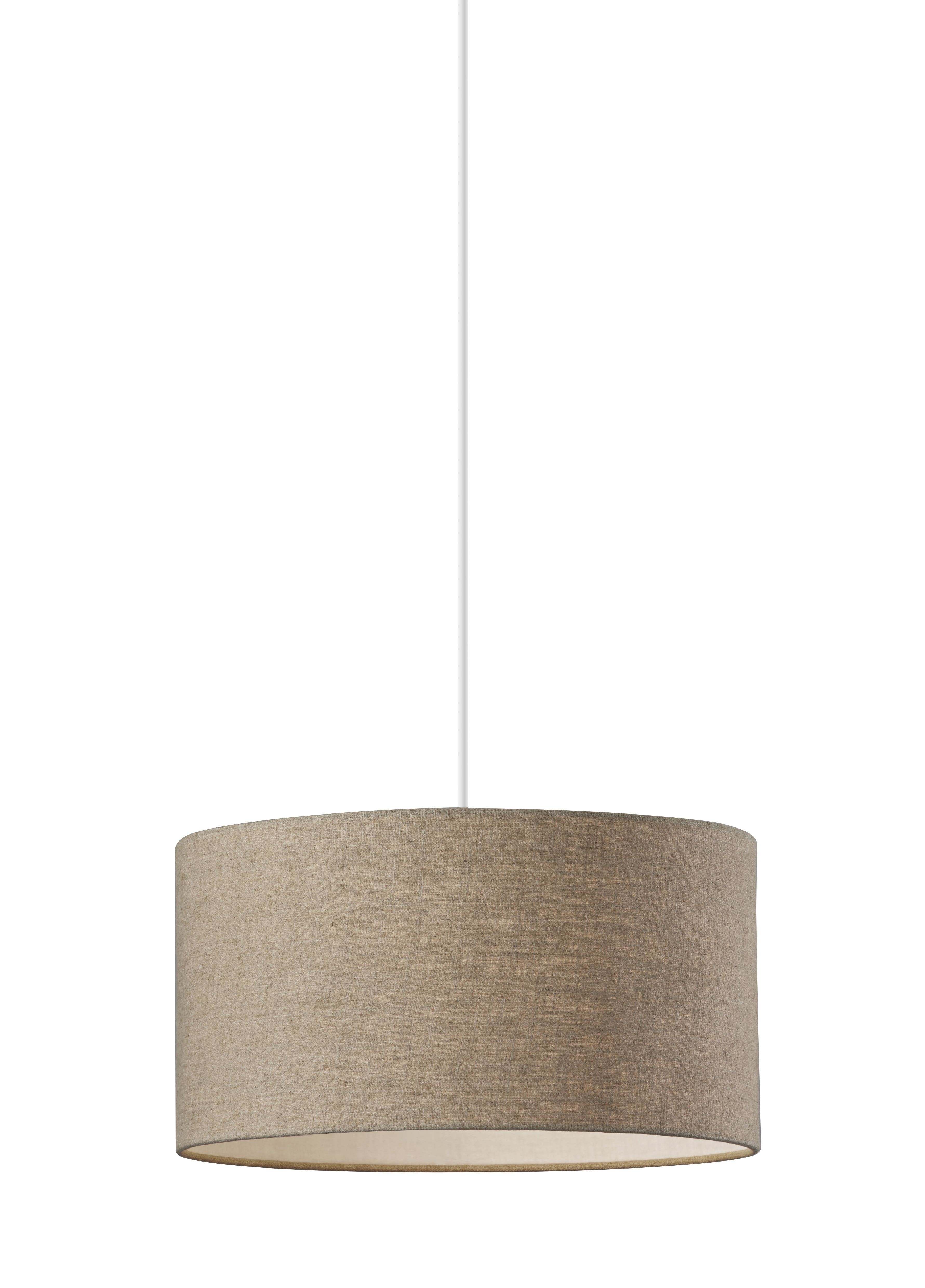 Adesso 4001-18 Harvest Drum Pendant, Burlap, Smart Outlet Compatible