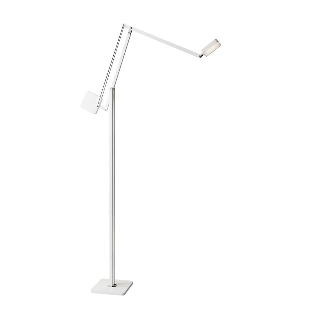 Matte White Adjustable LED Task Floor Lamp