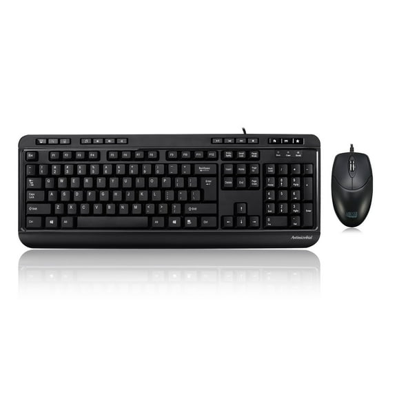 Adesso Home AKB-132CB  Antimicrobial Multimedia Desktop Keyboard and Mouse