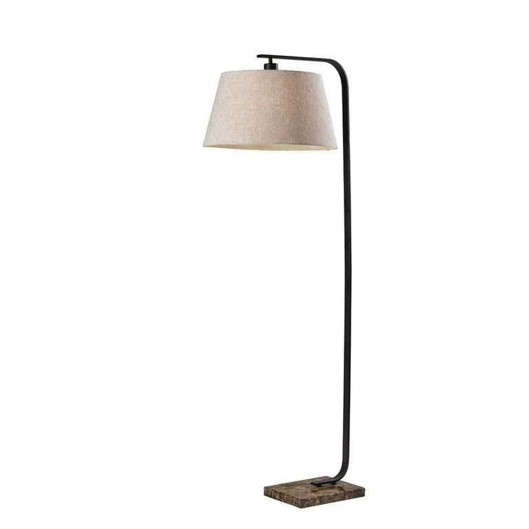 Adesso Home Bernard Floor Lamp with Matte Black Color Finish