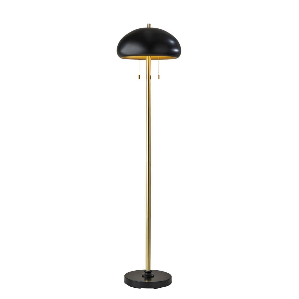 Adesso Home Cap Floor Lamp in Black Color made of Metal