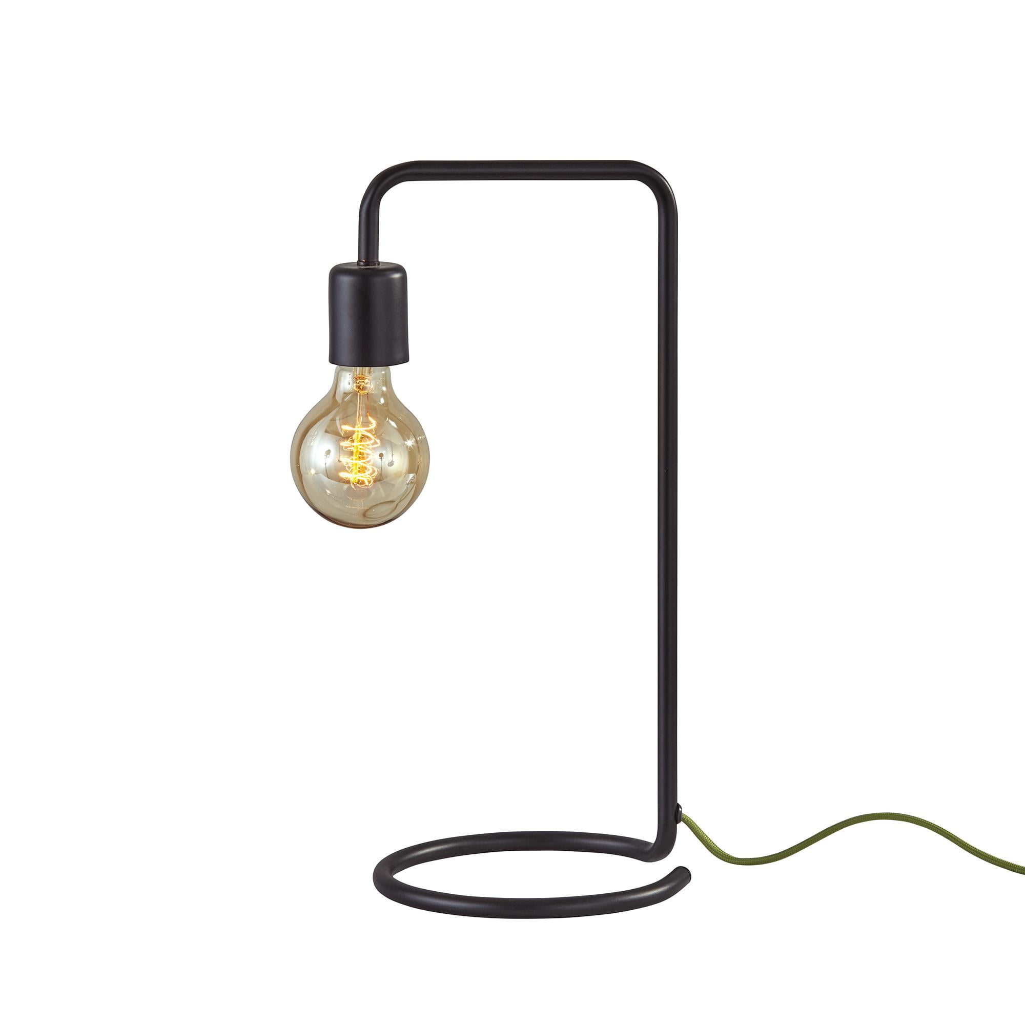 Edison-Inspired Matte Black Adjustable Desk Lamp for Kids
