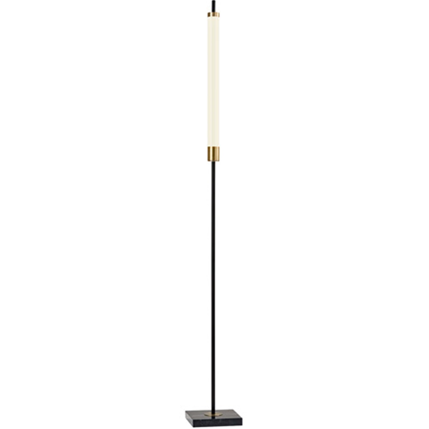 Piper 72'' Matte Black and Antique Brass LED Floor Lamp
