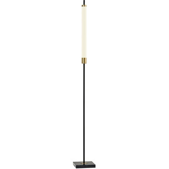 Adesso Home Piper Metal LED Floor Lamp in Black and Antique Brass