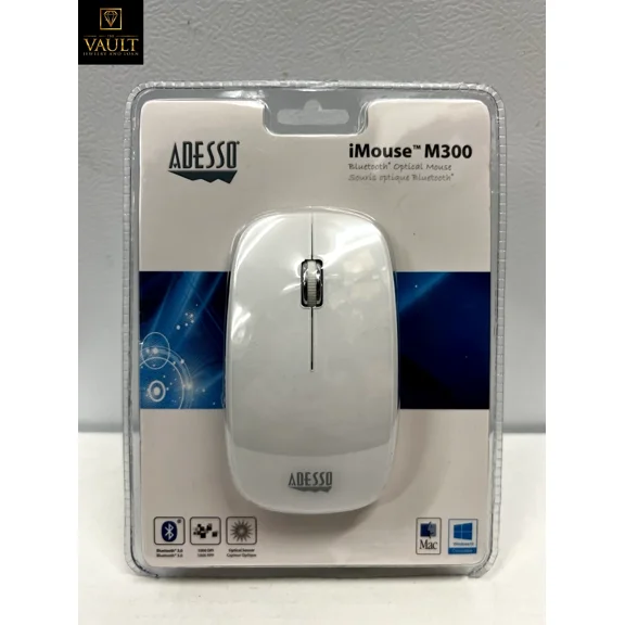 Adesso Imouse M300W Bluetooth Optical Mouse. Brand New, Sealed. Fast Shipping!