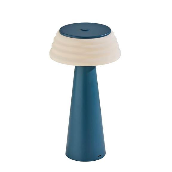 Adesso Jacky 12.5" 1-Light Touch Dimmer Chargeable LED Cordless Indoor Outdoor Table Lamp