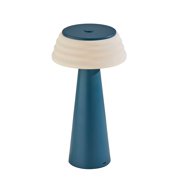 Adesso Jacky 12.5" Touch Dimmer Chargeable LED Cordless Blue Indoor Outdoor Table Lamp