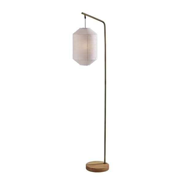 Adesso Keanu 64.5" Task Floor Lamp with Paper Lantern Shade