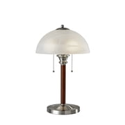 Adesso  Lexington Table Lamp, Satin Steel/Frosted