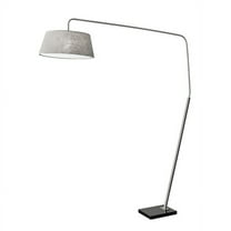 Adesso Ludlow Arc Lamp, Brushed Steel