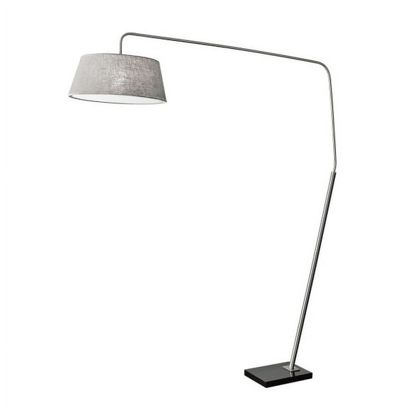 Adesso Ludlow Arc Lamp, Brushed Steel