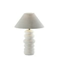 thumbnail image 1 of Adesso Marcey 25" 1-Light Matte Off-White Table Lamp with Taupe Tapered Shade, 1 of 6